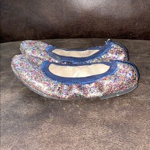 Little girls multi color flats